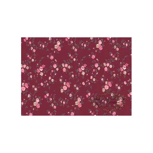 Garnet fabric with flowers