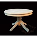 Natural wood round table