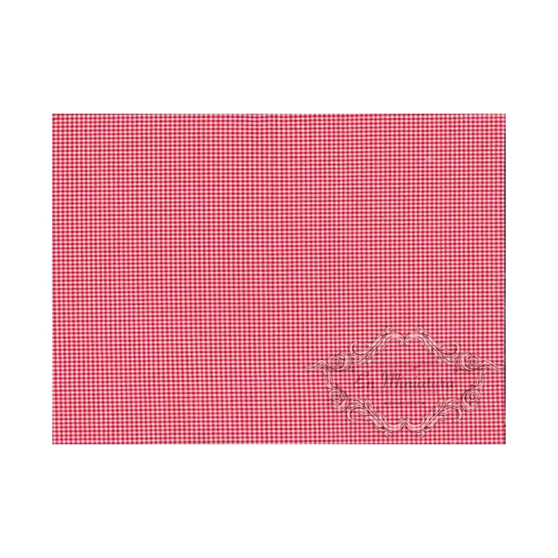 Red and white square fabric