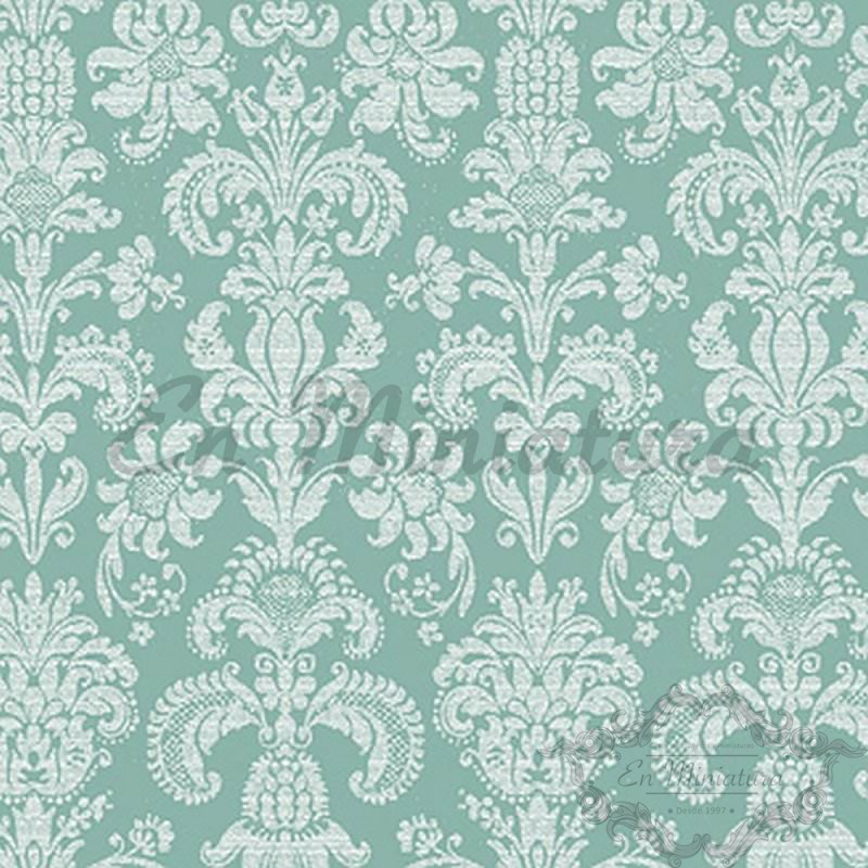 Damask Wallpaper floral, lime green Pattern