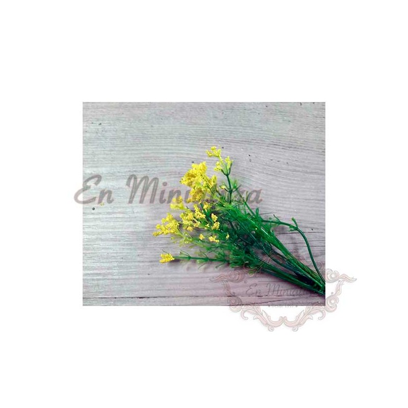 Ramas de flores amarillas para miniaturas