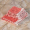 Set of four towels, salmon