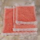 Set of four towels, salmon