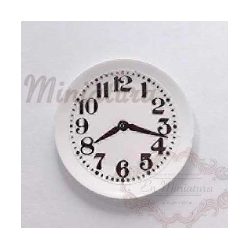 Wall clock on plate