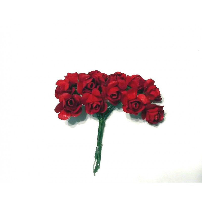 1:12 escala 3 racimos de rosas rojas de papel tumdee Casa De Muñecas Jardín E 30 Flores 