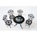 Set tables and chairs Garden in black