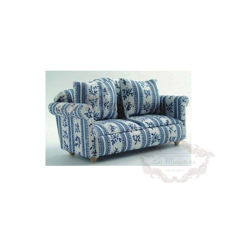 Armchair or sofa in blue tones