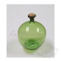 Green glass carafe