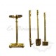 Gold-plated fireplace utensils