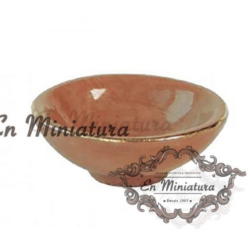 Enameled clay bowl