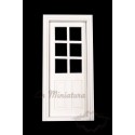 White door with glass pictures