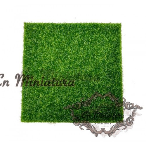 Césped con hierba para maquetas ( 15cm x 15cm )