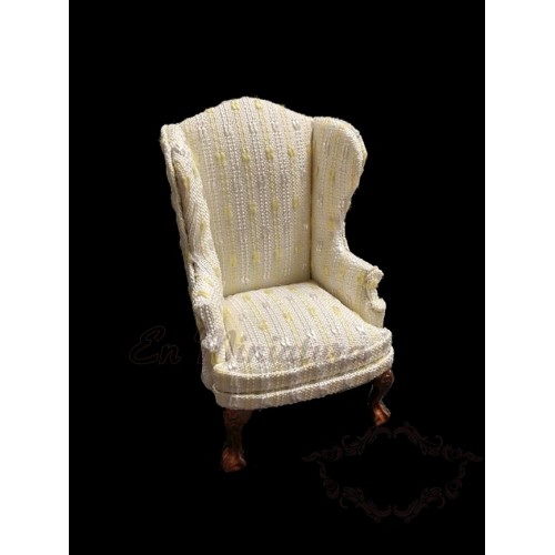 Wing chair in green