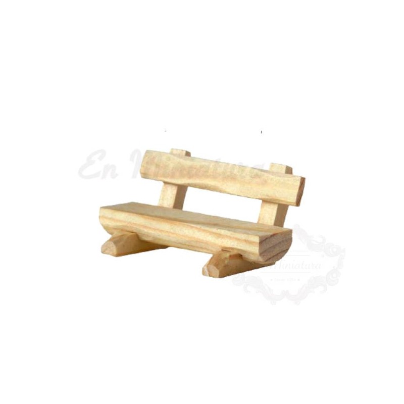 log wooden bench