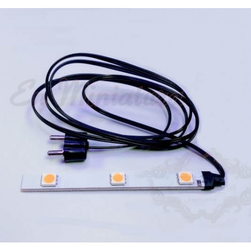 Strip of three LEDs for nativity scenes or models from 3V to 4.5V