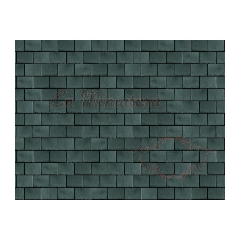 Paper with embossed slate roof