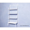 White wrought iron shelf