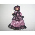 Mauve victorian doll