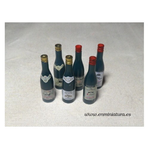 Botellas de vino de distintas marcas y colores