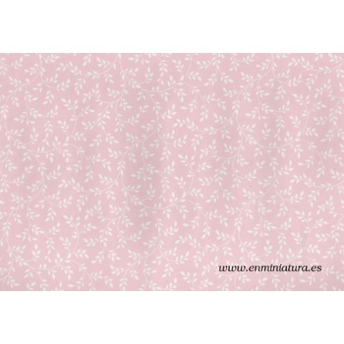 Pink paper with white flowers